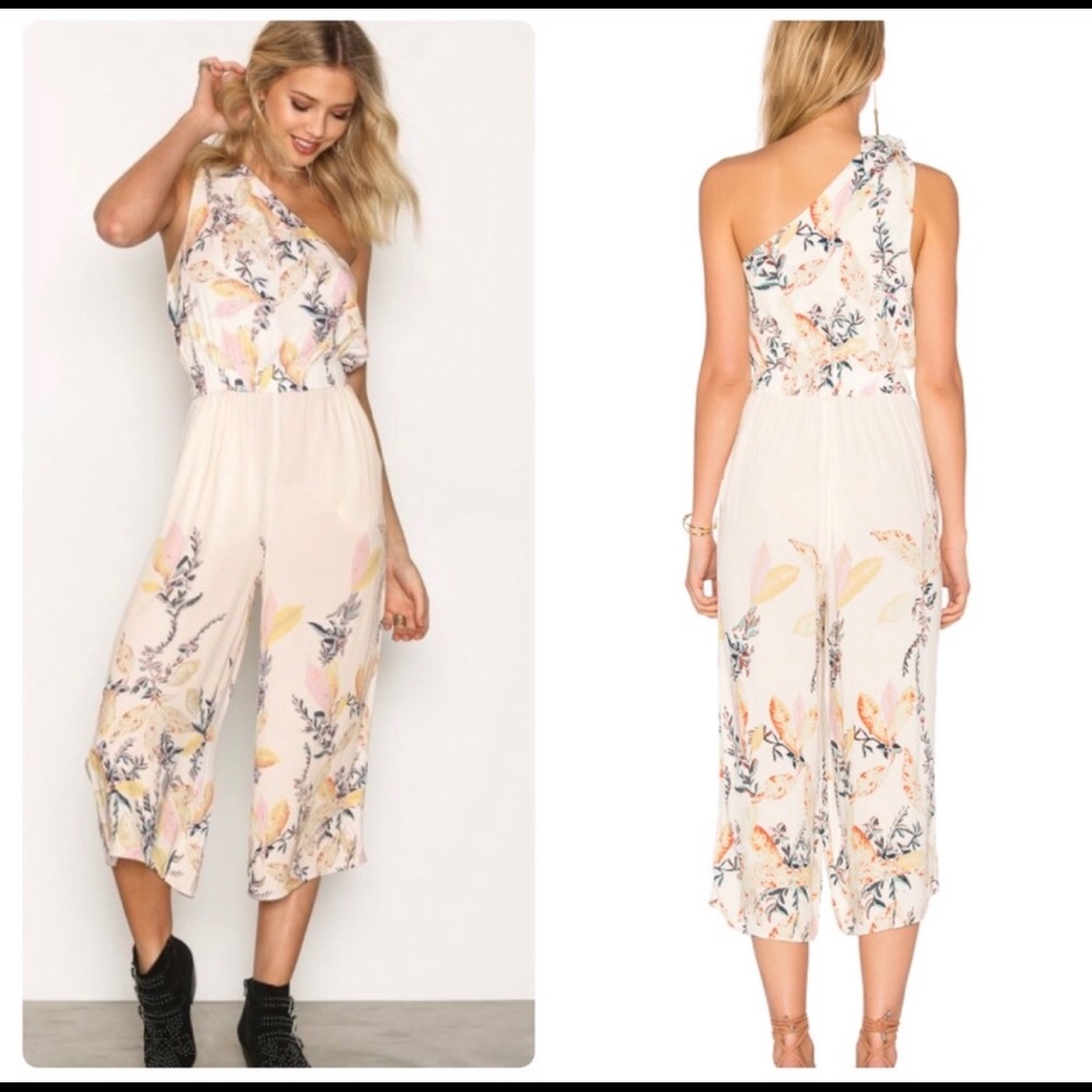 Free People one shoulder jumpsuit